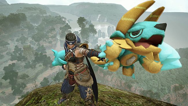 Monster Hunter Rise - "Stuffed Zinogre" Hunter layered weapon (Sword & Shield)