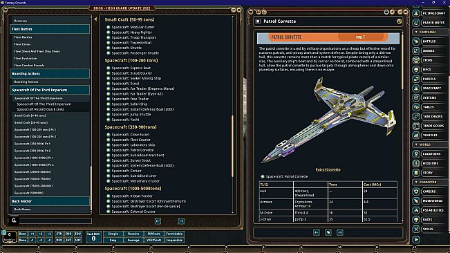 Fantasy Grounds - Traveller - High Guard Update 2022