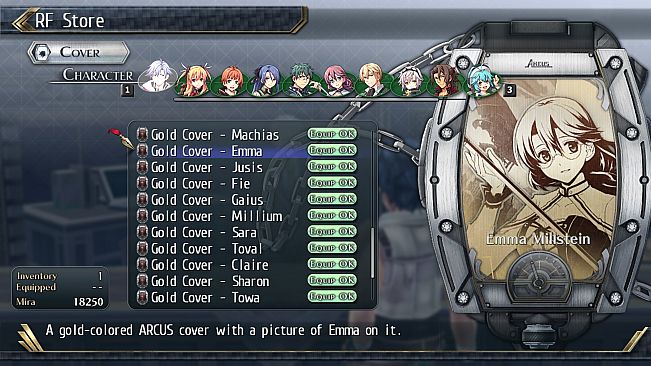 The Legend of Heroes: Trails of Cold Steel II - All Arcus Covers