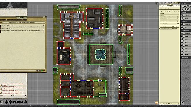 Fantasy Grounds - Pathfinder RPG - Pathfinder Flip-Map - Classic Village Square
