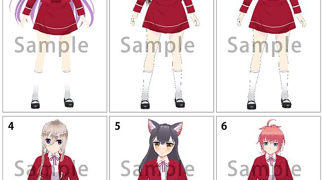 RPG Maker 3D Character Converter - Gee-kun-soft character 13 school uniform 4