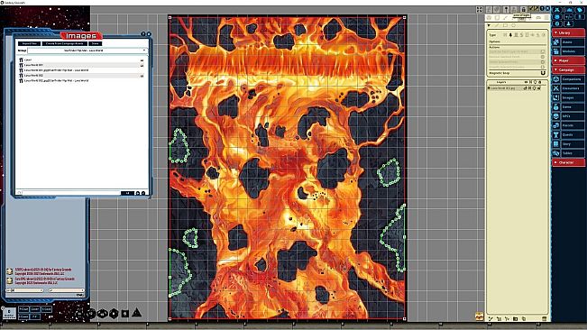 Fantasy Grounds - Starfinder RPG - FlipMat - Lava World
