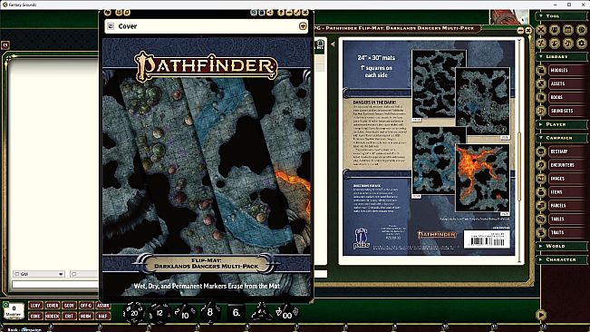 Fantasy Grounds - Pathfinder RPG - Pathfinder Flip-Mat: Darklands Dangers Multi-Pack