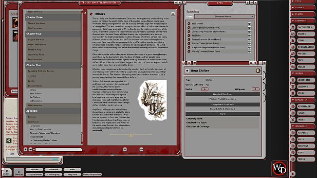 Fantasy Grounds - Werewolf: Shattered Nation