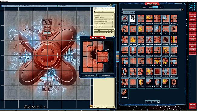 Fantasy Grounds - Starfinder FlipTiles - Space Station Emergency Expansion