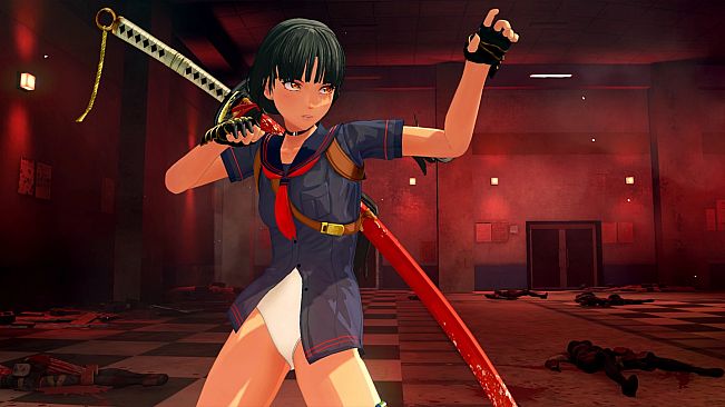 OneeChanbara ORIGIN - Exclusive Saki Costume: Saki's School Swimwear Classic Navy