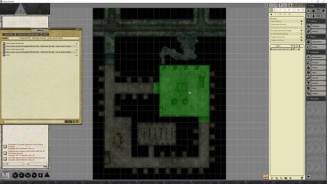 Fantasy Grounds - Pathfinder RPG - Pathfinder Flip-Mat - Classic Watch Station