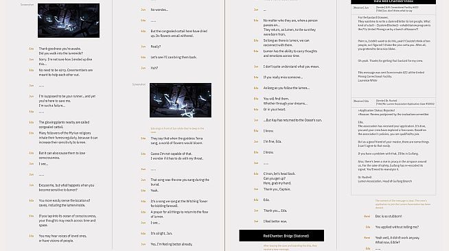 OPUS: Echo of Starsong Official Game Script -Vol.1-