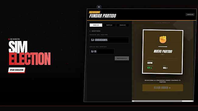 SimElection – Creador de Partidos