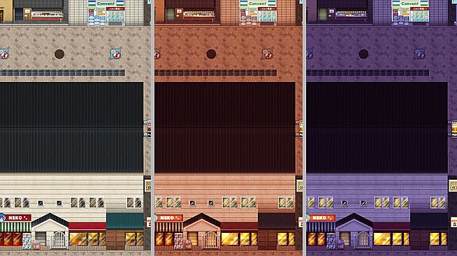 RPG Maker MZ - SERIALGAMES LivingGoodCity Tileset - Local Shops Set