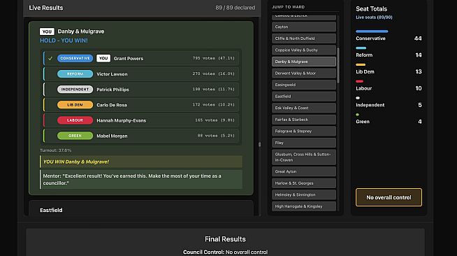 UK Politics Simulator