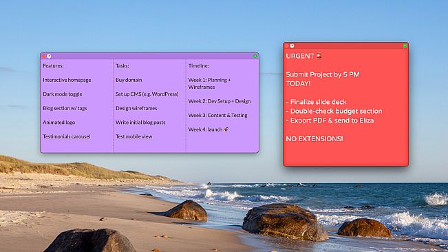 Plain Text Sticky Notes