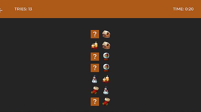 Classic Memory Game - Winter