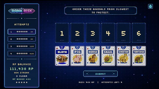 Rank Risk: Guess the Order