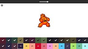 RETRO-PIXEL COLOR PALETTE: Color by Number