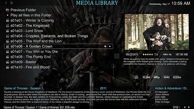 Zoom Player - 4K fullscreen navigation skin