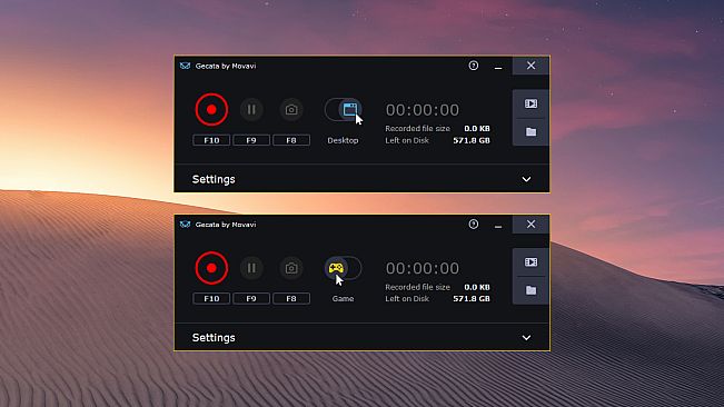 Gecata by Movavi 5 - Game Recording Software