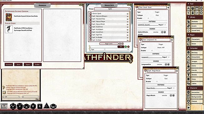 Fantasy Grounds - Pathfinder 2 RPG - Core Rules - Syrinscape Sound Link Pack