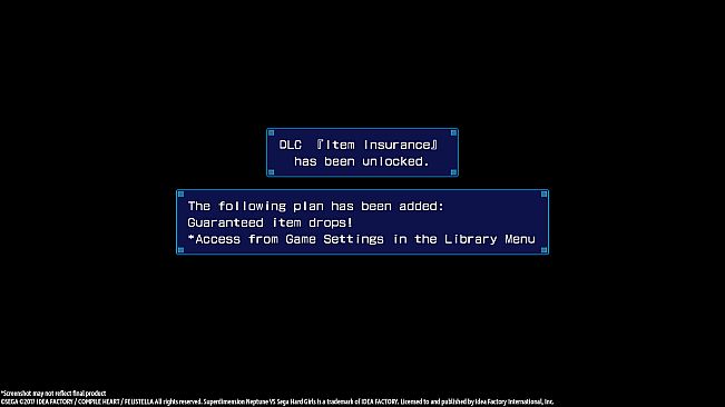 Superdimension Neptune VS Sega Hard Girls - Item Insurance