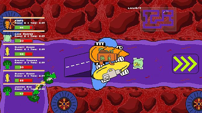 Veg out Crew 2D Racer