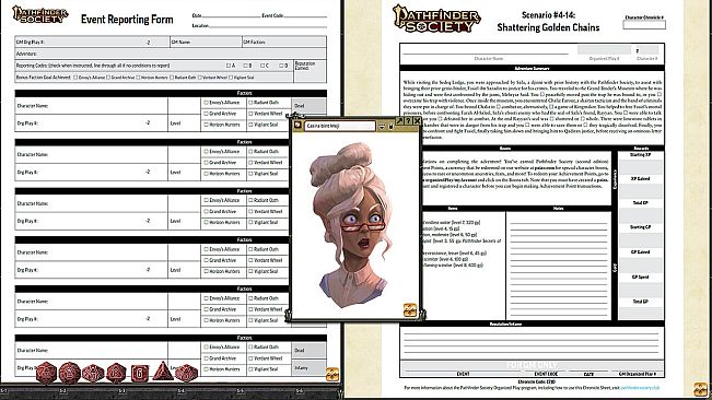 Fantasy Grounds - Pathfinder 2 RPG - Pathfinder Society Scenario #4-14: Shattering Golden Chains