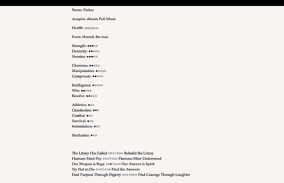 Werewolf: The Apocalypse — The Book of Hungry Names