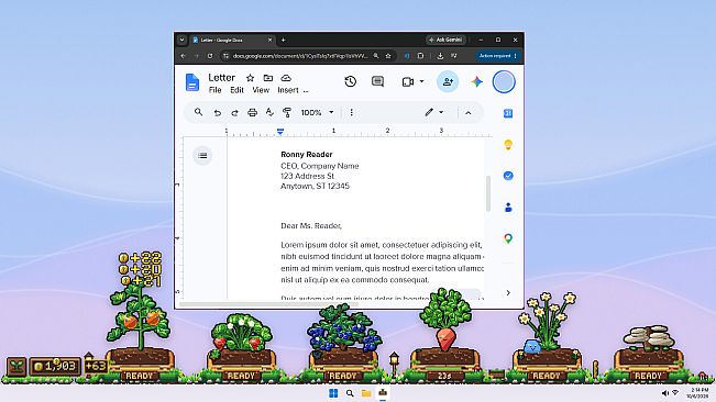 Taskbar Garden