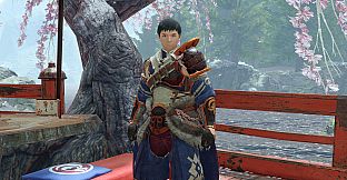 Monster Hunter Rise - "Kamura Cloak Braces" Hunter layered armor piece