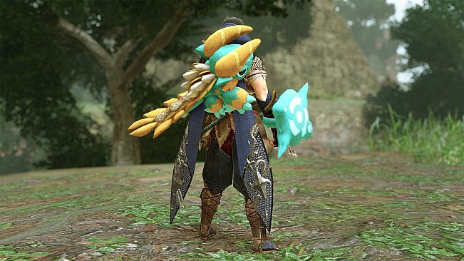 Monster Hunter Rise - "Stuffed Zinogre" Hunter layered weapon (Sword & Shield)