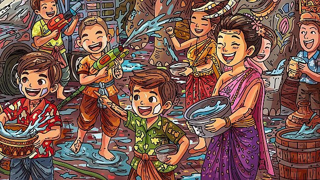 100 Songkran Cats