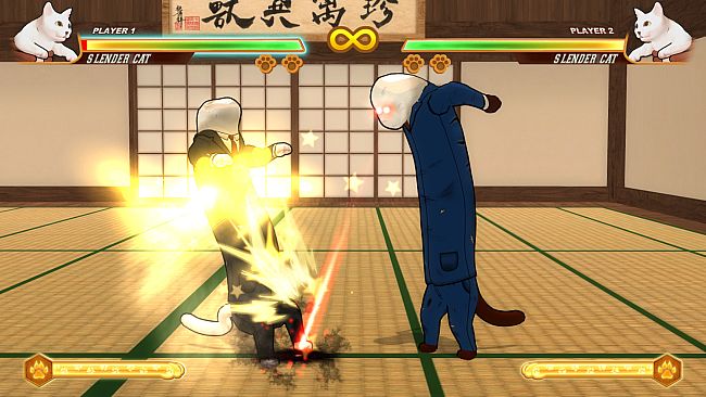 Fight Of Animals - Long Man Costume/Slender Cat