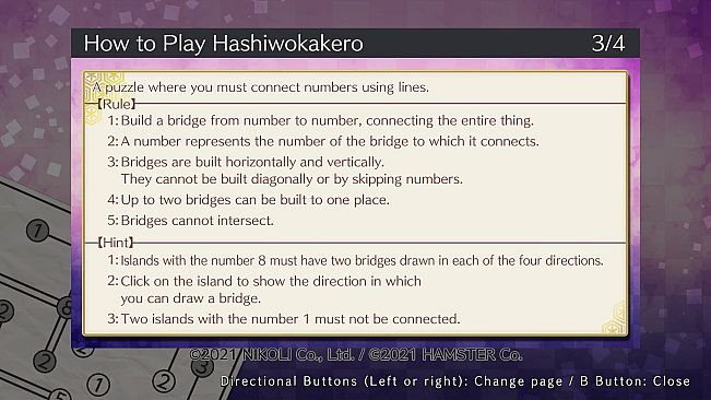 Puzzle by Nikoli W Hashiwokakero