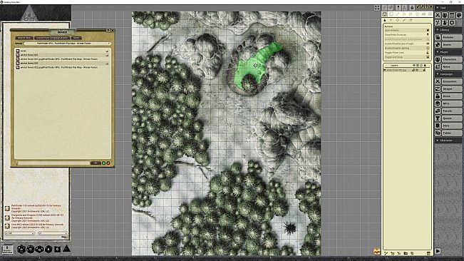 Fantasy Grounds - Pathfinder RPG - Pathfinder Flip-Mat - Winter Forest