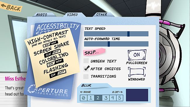 Aperture Dating Simulator