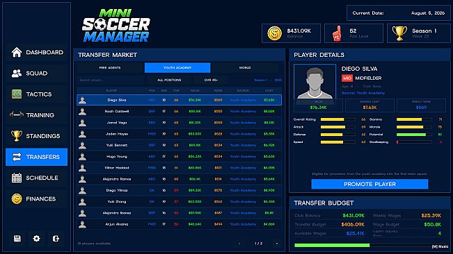 Mini Soccer Manager