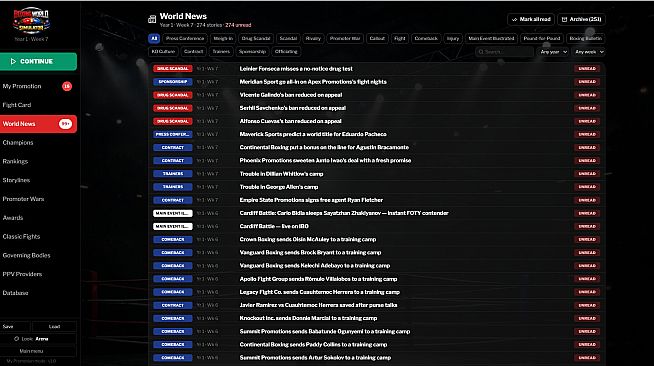 Boxing World Simulator