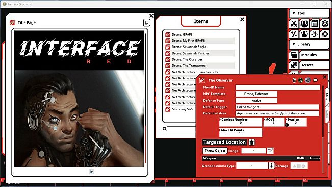 Fantasy Grounds - Cyberpunk RED: Interface RED Volume 1