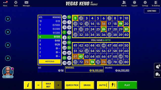 Vegas Keno by Pokerist