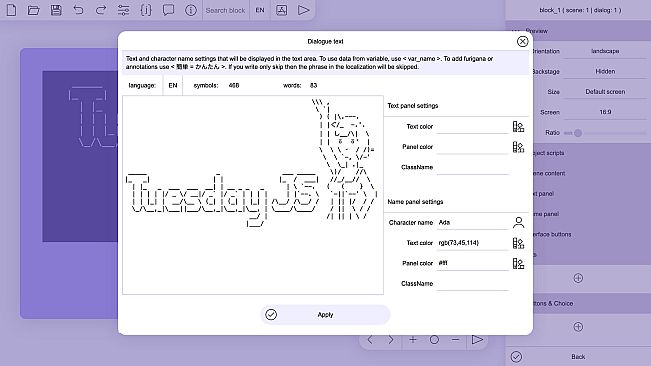 Tuesday JS visual novel engine