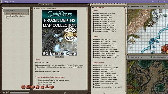 Fantasy Grounds - Frozen Depths Map Collection
