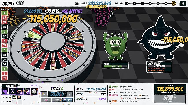 Odds & Eats: A Roulette Roguelike