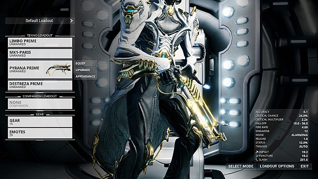 Warframe Limbo Prime Access: Cataclysm Pack
