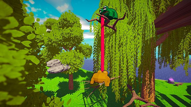 Sticked Together! - Co-op Frog Parkour