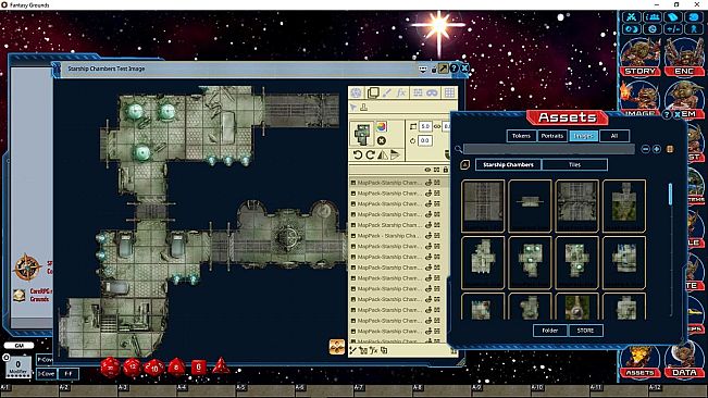 Fantasy Grounds - Pathfinder Map Pack: Starship Chambers