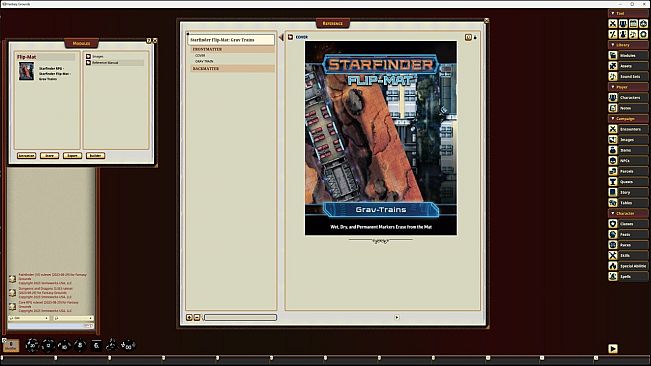 Fantasy Grounds - Starfinder RPG - Starfinder Flip-Mat - Grav Trains