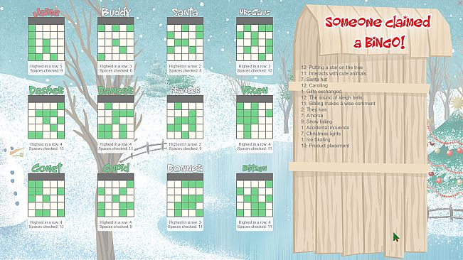 Christmas Movie Bingo