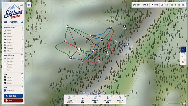 Ski Lines: Trail Map