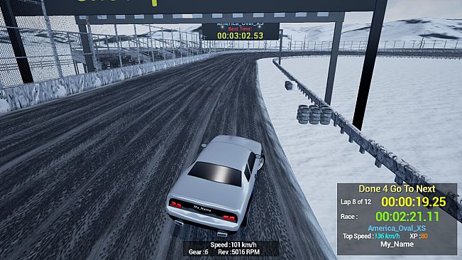 1980s & 90s Style - Retro Track Car Racer