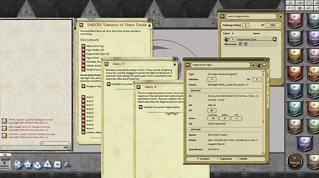 Fantasy Grounds - Mini-Dungeon #015: Torment at Torni Tower (PFRPG)