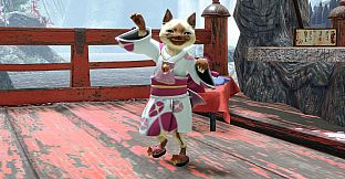 MONSTER HUNTER RISE - "F Floral Yukata" Palico layered armor piece